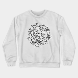 Doodle Line Art Crewneck Sweatshirt